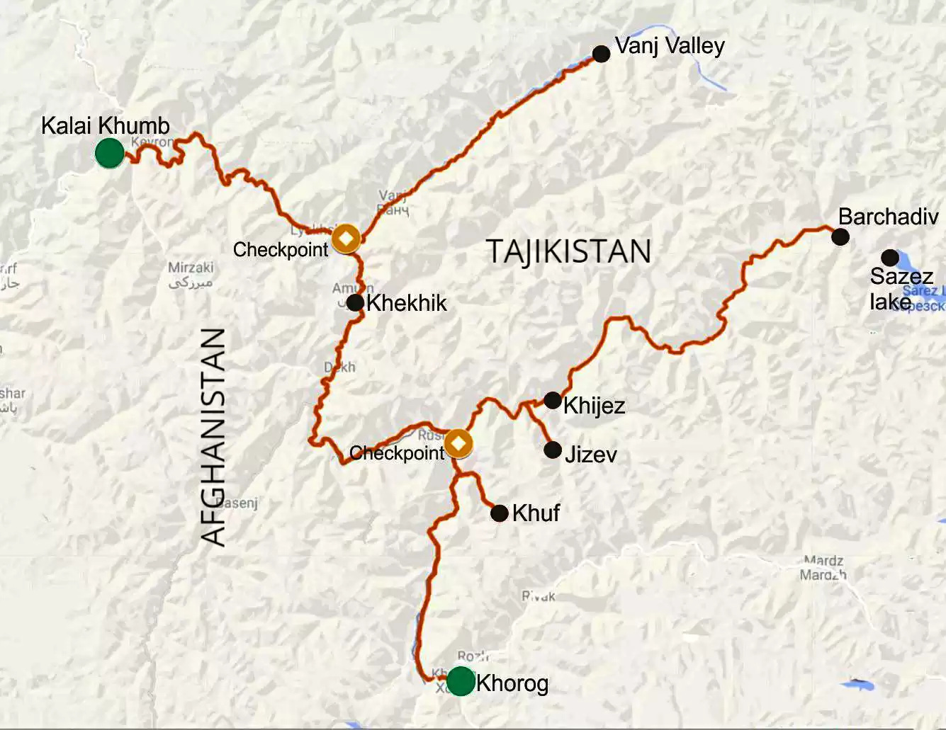 Kalai Khumb to Khorog