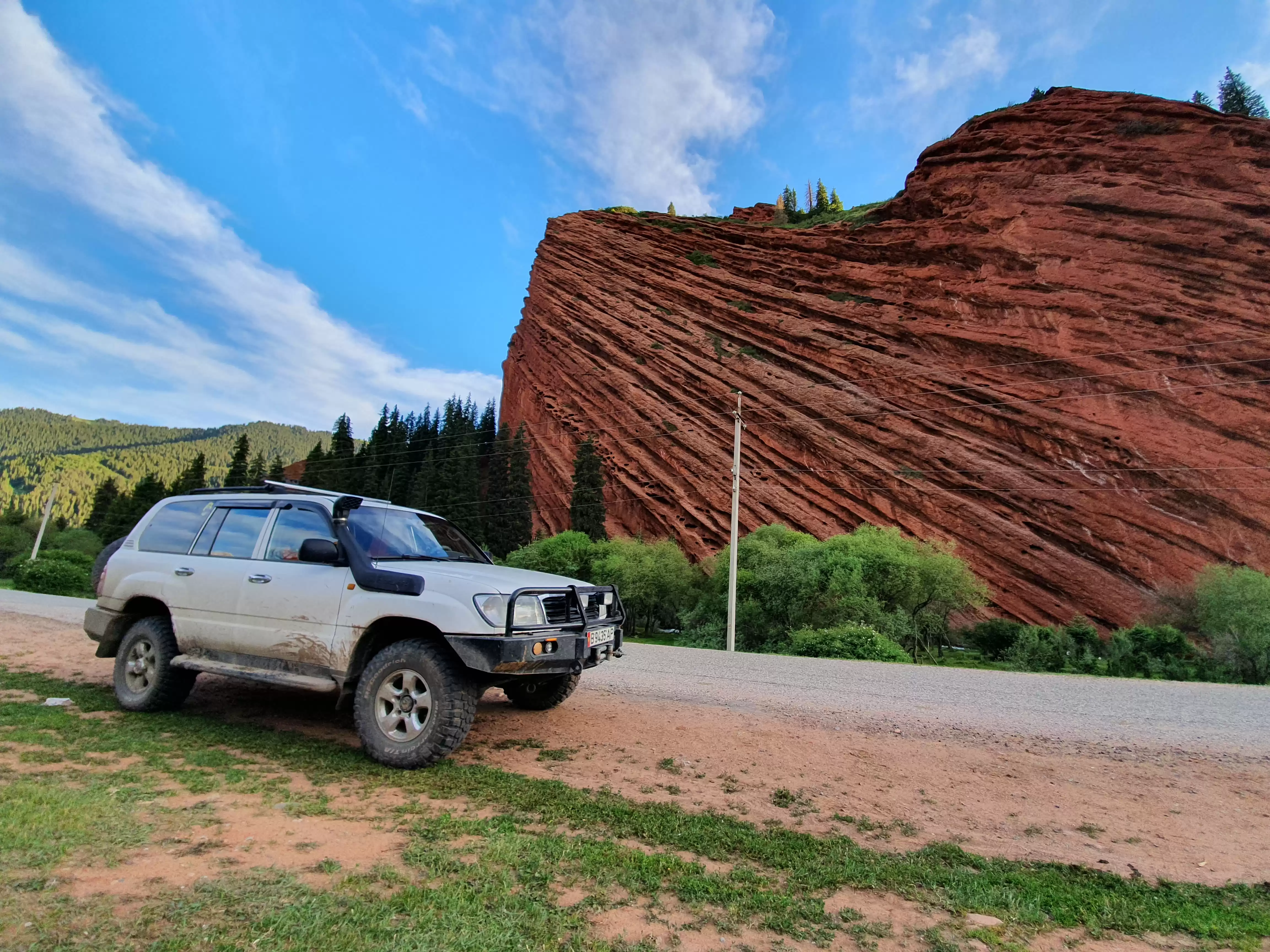 Offroad Driver With Suv In Kyrgyzstan