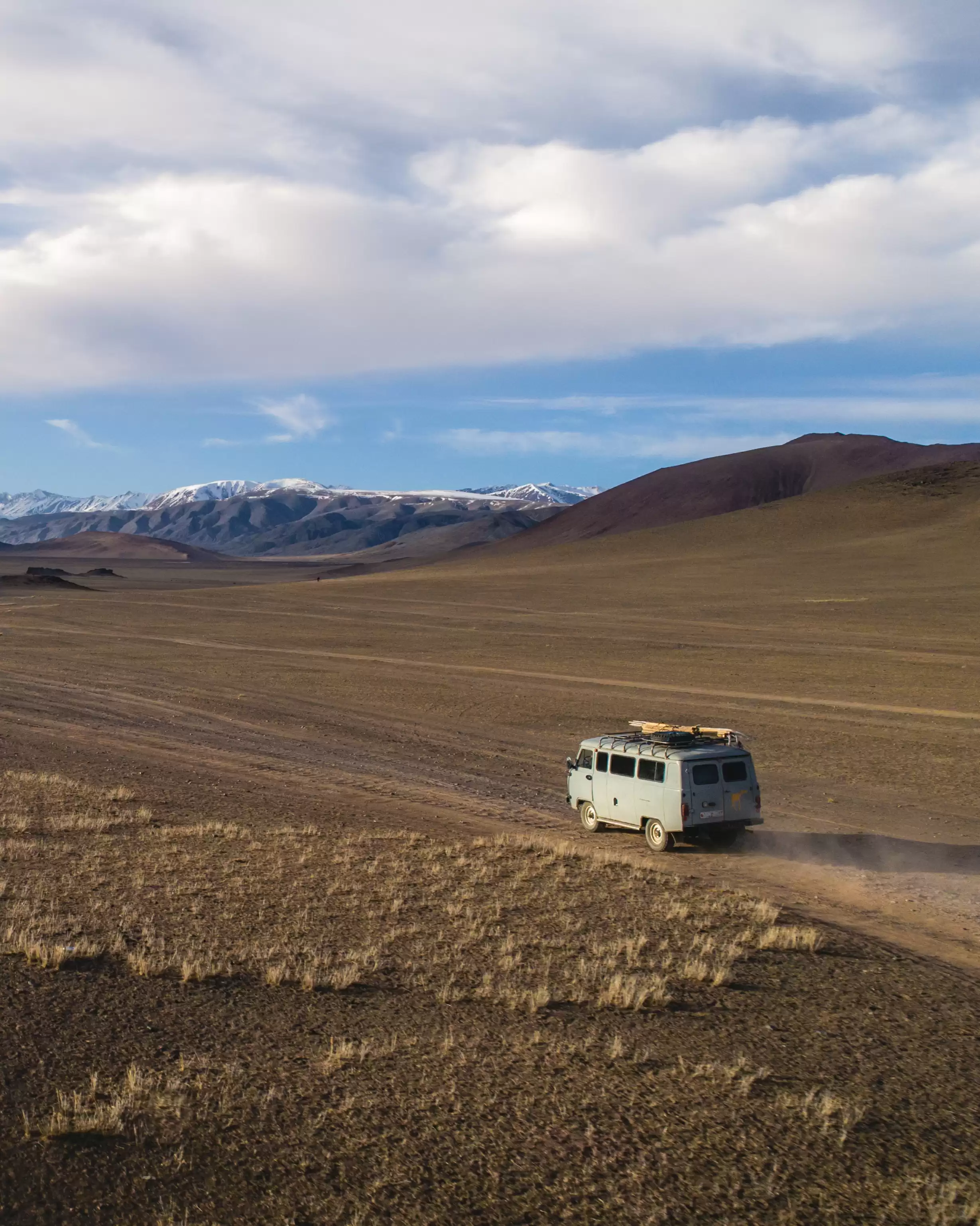Experienced Driver In Western Mongolia In Uaz Van