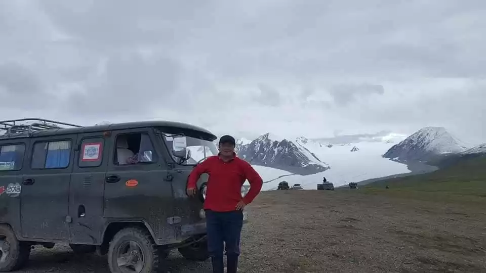 Mongolian Driver With An Uaz Van - Name:  Bayanzul