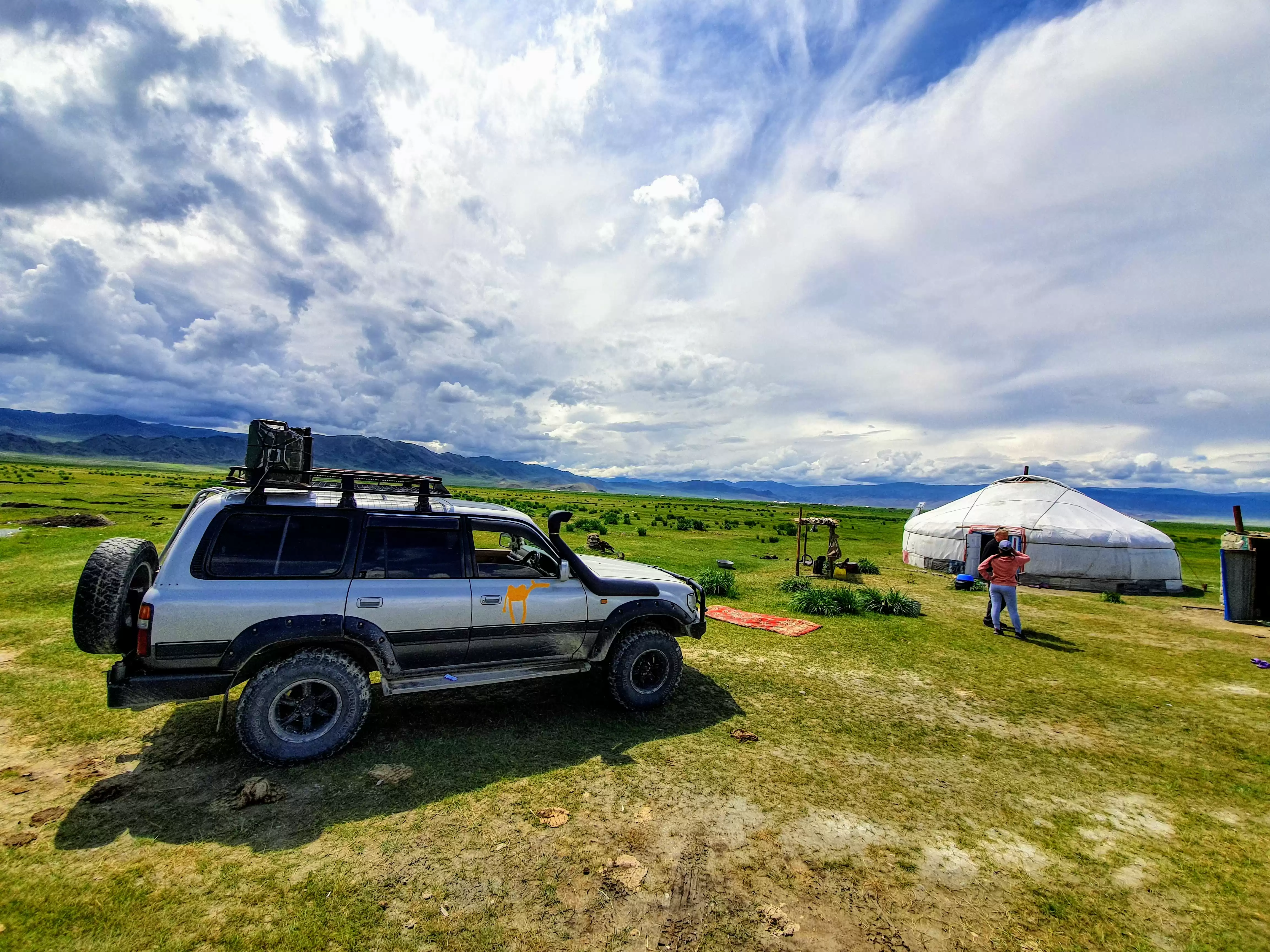 Experienced Driver In Western Mongolia In Land Cruiser